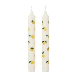 Clearance Broste Copenhagen Velas Lemon 2-pack, White-yellow Blanco