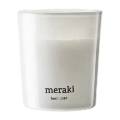 Best Meraki Velas perfumadas 12 horas 12, 2-pack, Fresh Linen Blanco