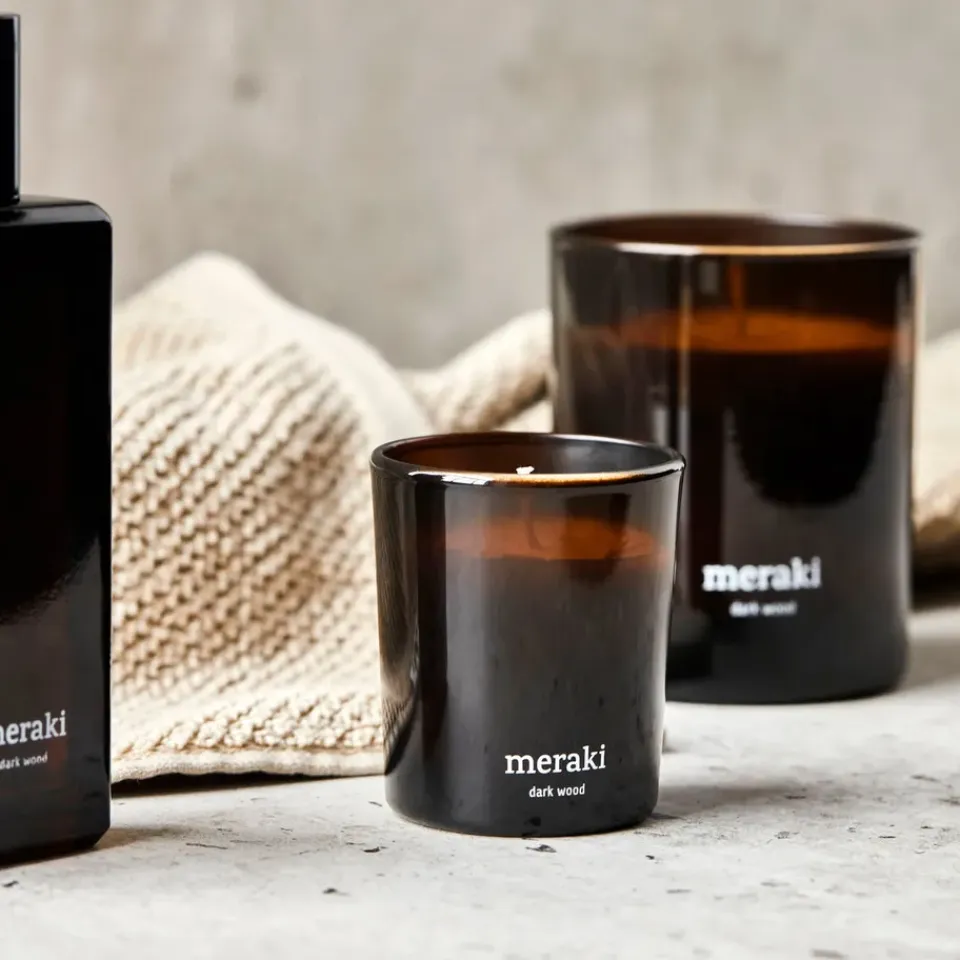 Meraki Velas perfumadas 12 horas 12, 2-pack, Dark wood Marrón