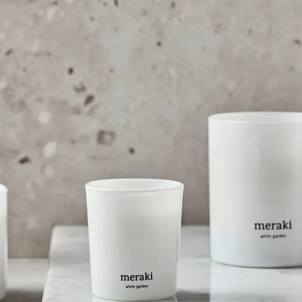 New Meraki Velas perfumadas 12 horas 12, 2-pack, White garden Blanco