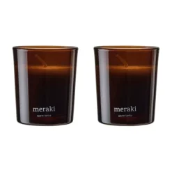 New Meraki Velas perfumadas 12 horas 12, 2-pack, Warm tonka Marrón