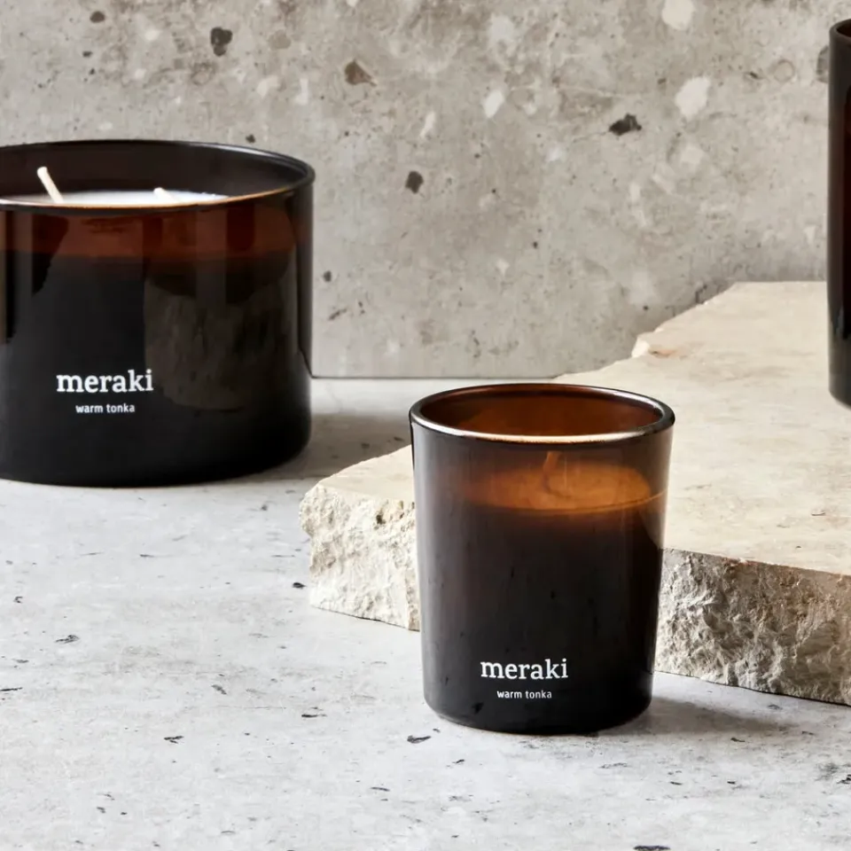 New Meraki Velas perfumadas 12 horas 12, 2-pack, Warm tonka Marrón