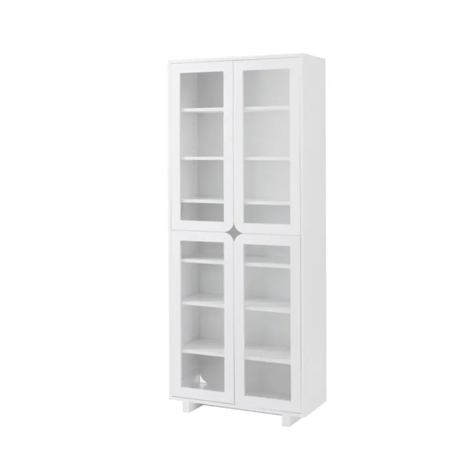 Outlet 1898 Vitrina alta Vidja, Lacado Blanco