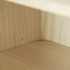 Outlet 1898 Vitrina alta Vidja, Roble pigmentado blanco Beige