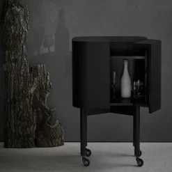 Outlet Northern Vitrina bar con ruedas Loud , Negro