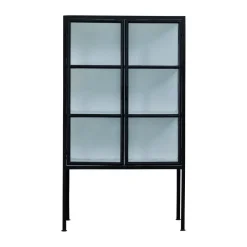 Outlet Lene Bjerre Vitrina Depot 85x40x150 cm, Black-white NegroBlanco