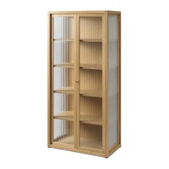 Online Ferm Living Vitrina Reed 70x155 cm, Natural oak Beige