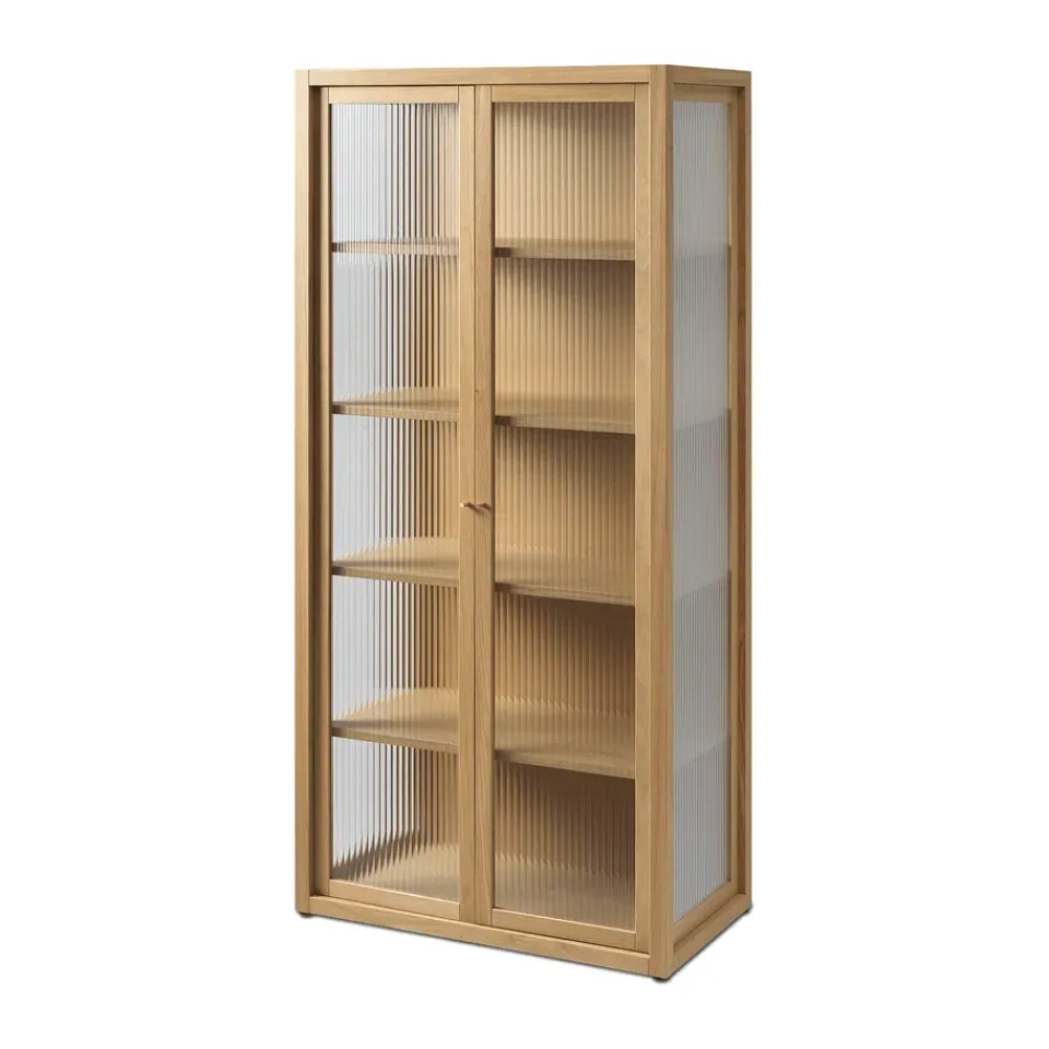 Online Ferm Living Vitrina Reed 70x155 cm, Natural oak Beige