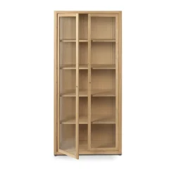 Online Ferm Living Vitrina Reed 70x155 cm, Natural oak Beige