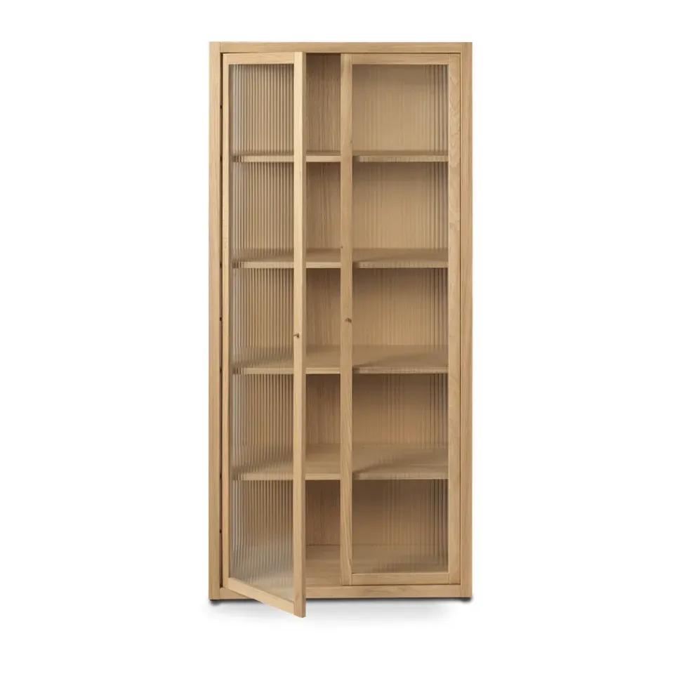 Online Ferm Living Vitrina Reed 70x155 cm, Natural oak Beige