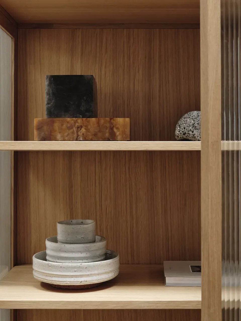 Online Ferm Living Vitrina Reed 70x155 cm, Natural oak Beige