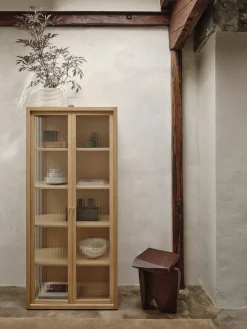 Online Ferm Living Vitrina Reed 70x155 cm, Natural oak Beige