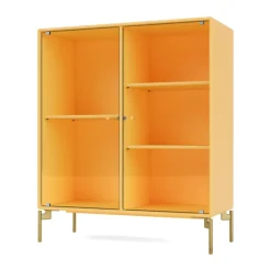 Online Montana Vitrina Ripple II 69,6x82,2x30 cm, Acacia-ben brass Amarillo