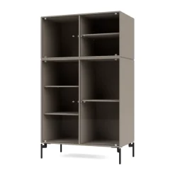 Hot Montana Vitrina Ripple III 69,6x117,6x38 cm, Truffle-ben black GrisMarrón