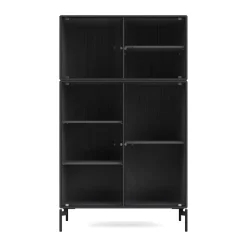 Outlet Montana Vitrina Ripple III 69,6x117,6x38 cm, Anthracite-ben black Gris