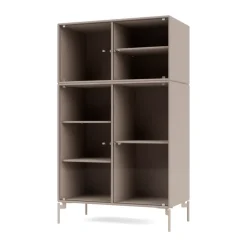 Outlet Montana Vitrina Ripple III 69,6x117,6x38 cm, Mushroom-ben mushroom Beige