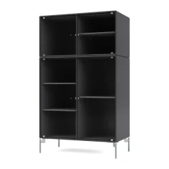 Montana Vitrina Ripple III 69,6x117,6x38 cm, Anthracite-ben chrome Gris