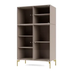 Discount Montana Vitrina Ripple III 69,6x117,6x38 cm, Mushroom-ben brass Beige