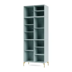 Discount Montana Vitrina Ripple IV 69,6x187,2x38 cm, Flint-ben brass Azul