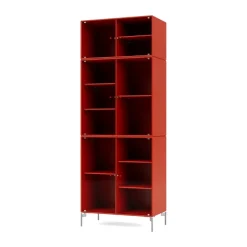 Outlet Montana Vitrina Ripple IV 69,6x187,2x38 cm, Rosehip-ben chrome Naranja