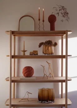 Clearance Cooee Design Woody bird high 32 cm, Oak Marrón